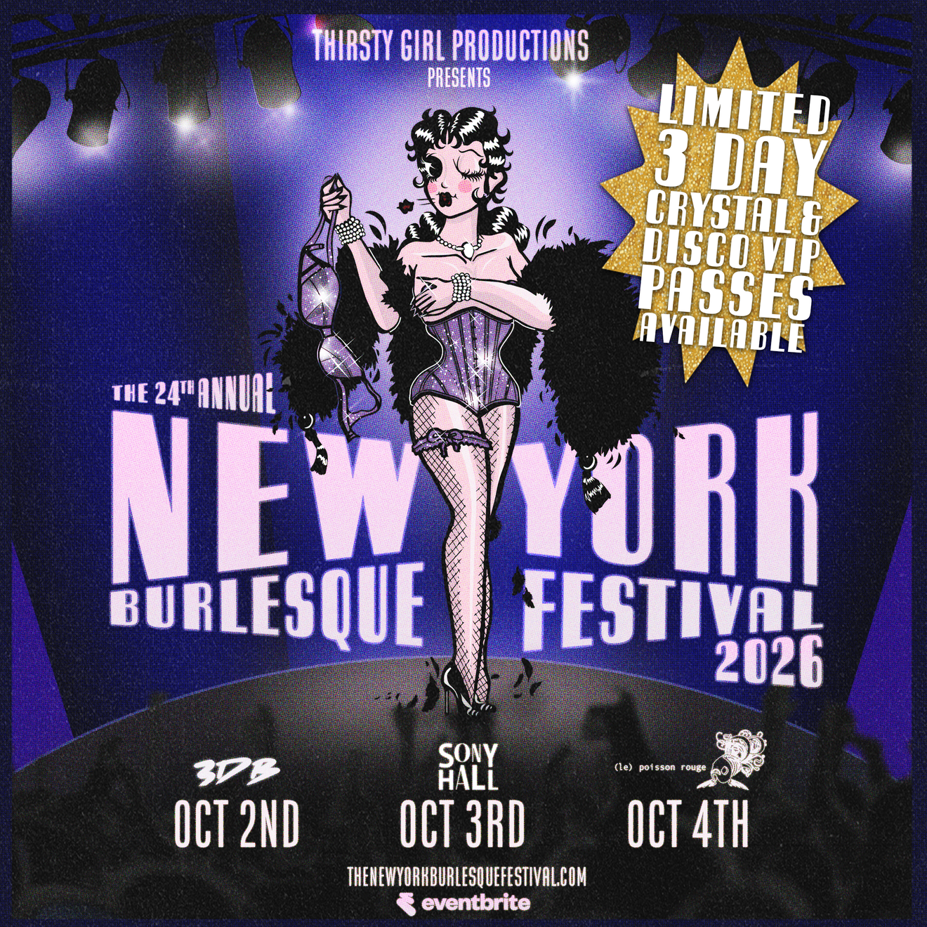 Flyer for The 24th Annual New York Burlesque Festival