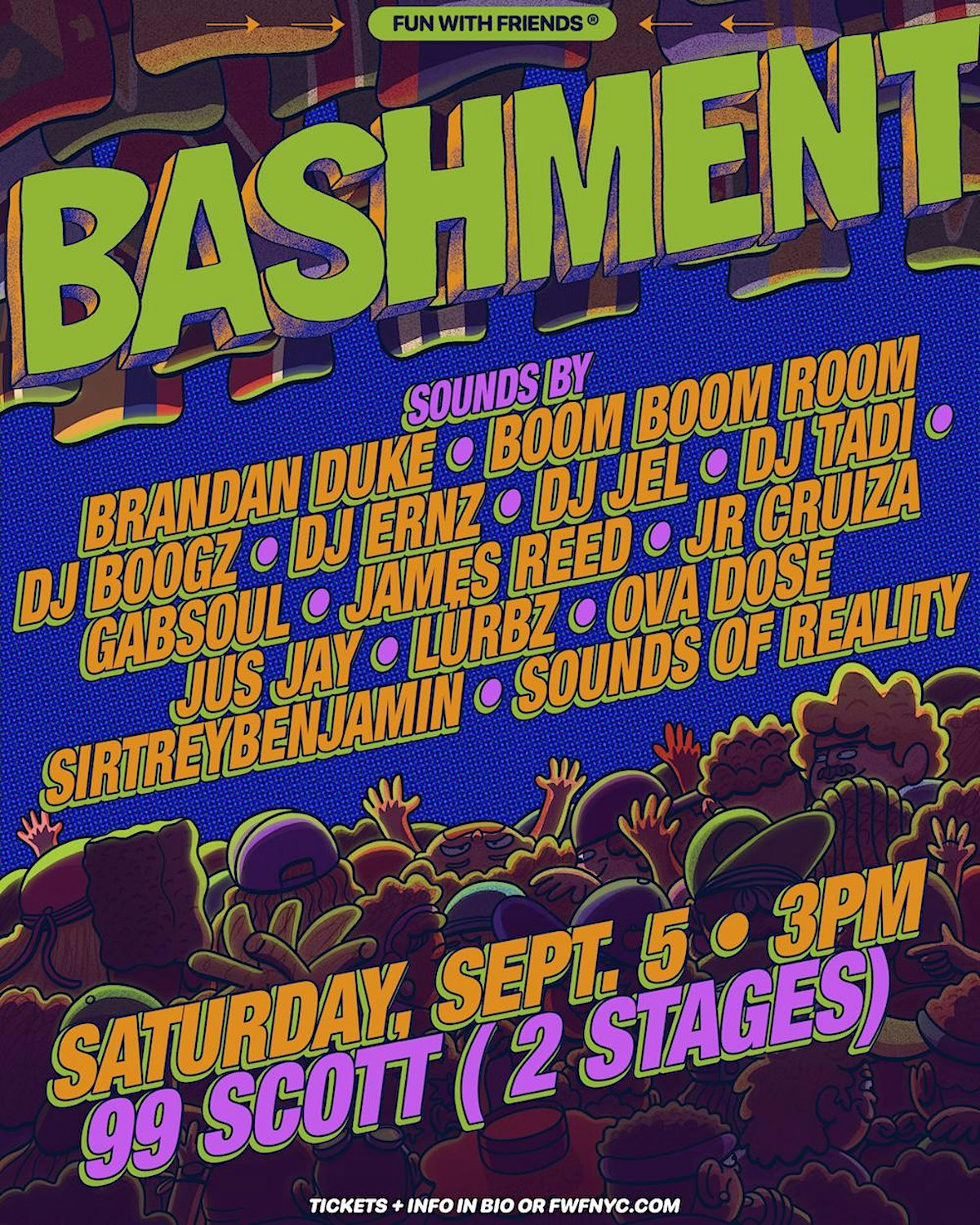 Flyer for FUN WITH FRIENDS® BASHMENT