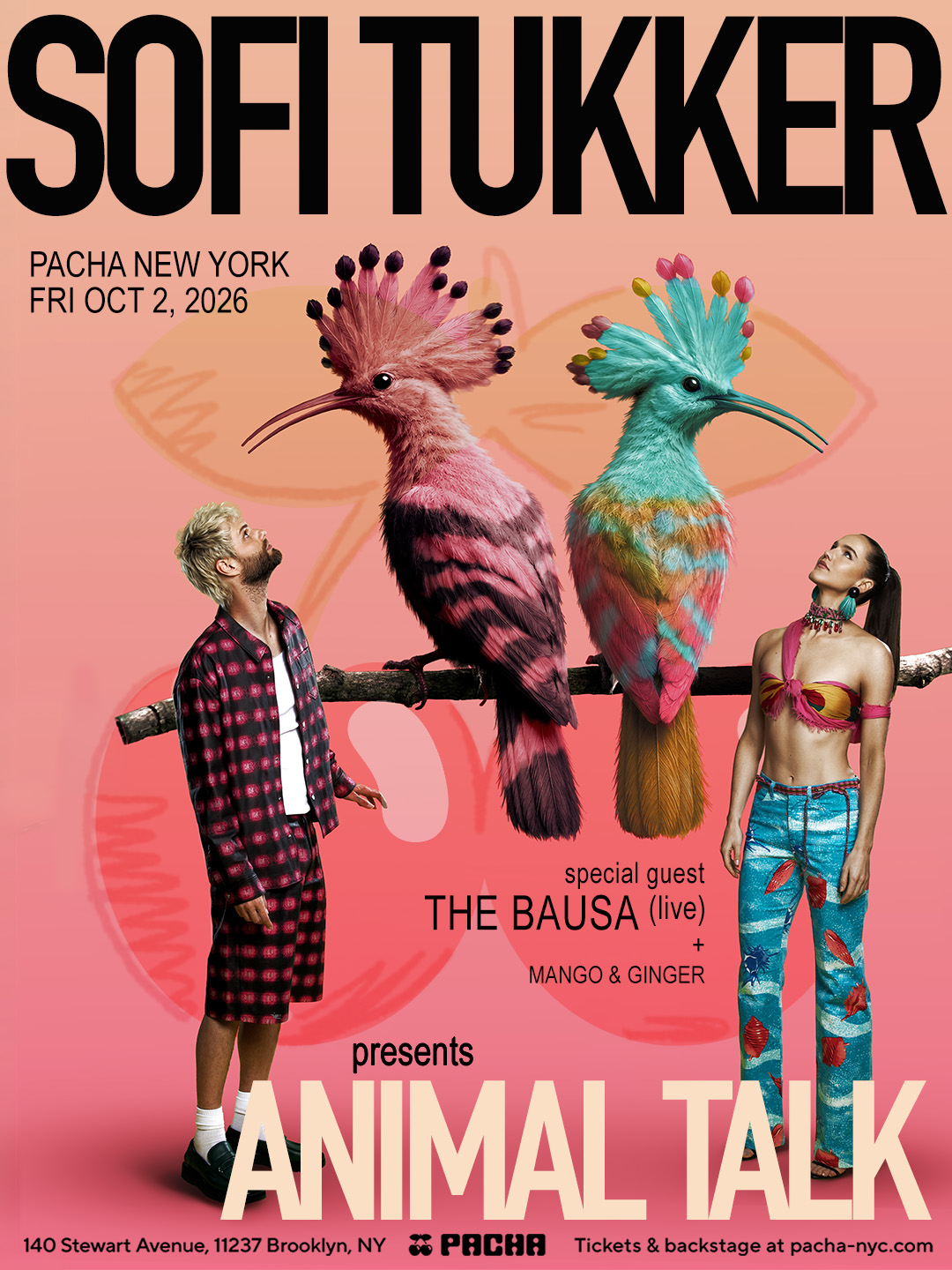 Flyer for Sofi Tukker presents Animal Talk