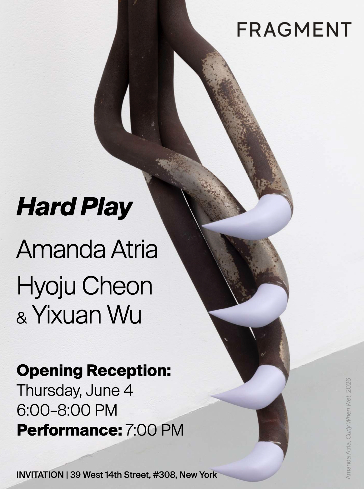 Flyer for Hard Play Opening Reception