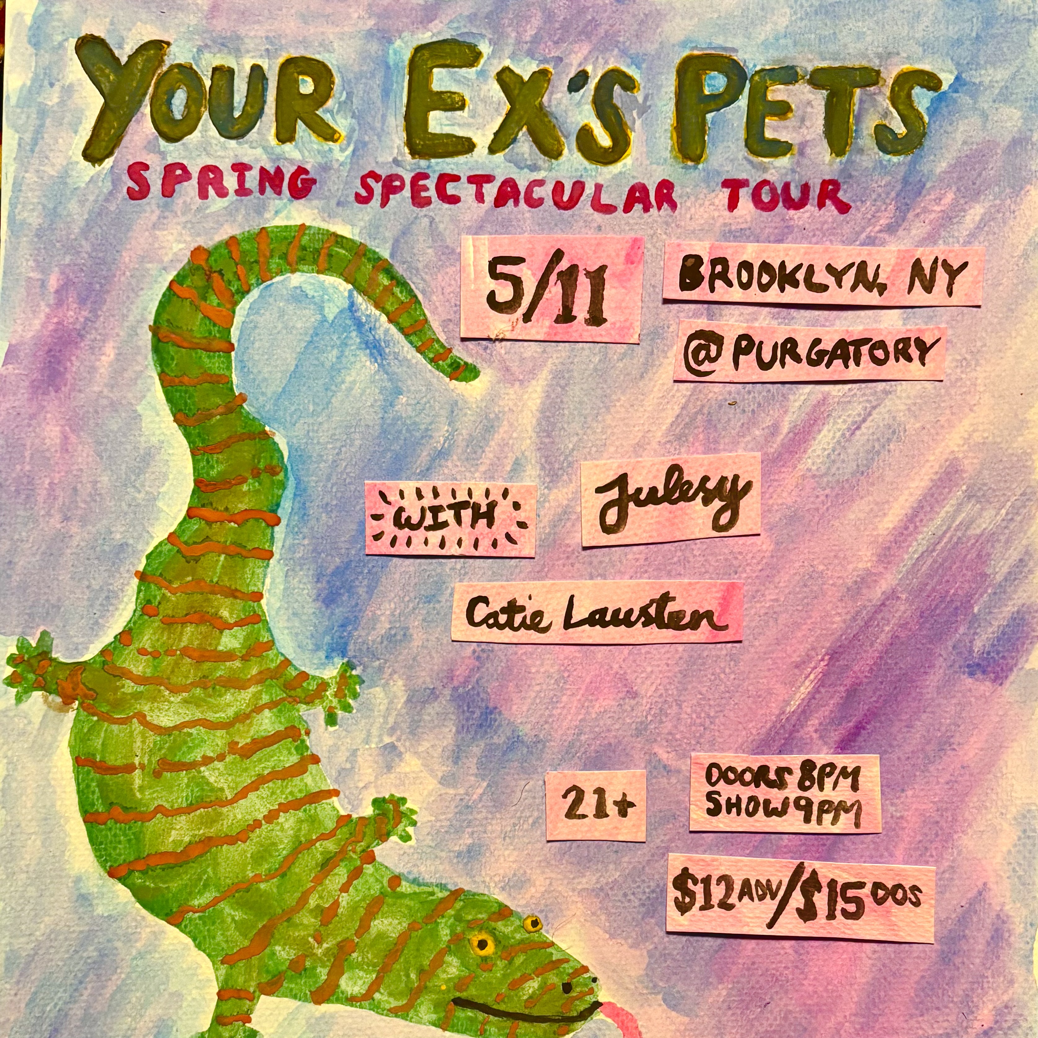 Flyer for YOUR EX'S PETS SPRING SPECTACULAR TOUR