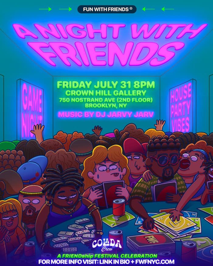Flyer for A Night With FRIENDS (Game Night + House Party)