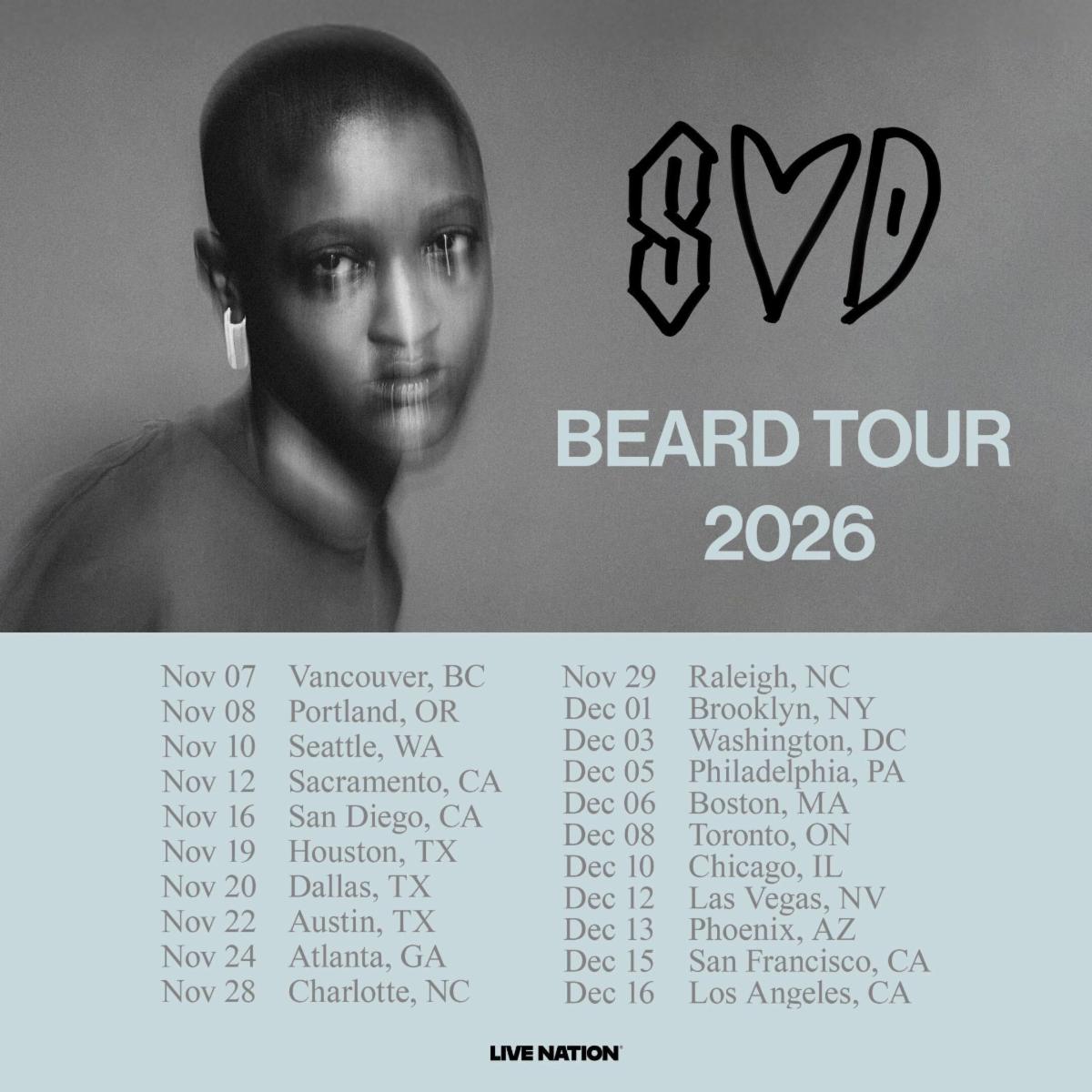Flyer for Syd: Beard Tour