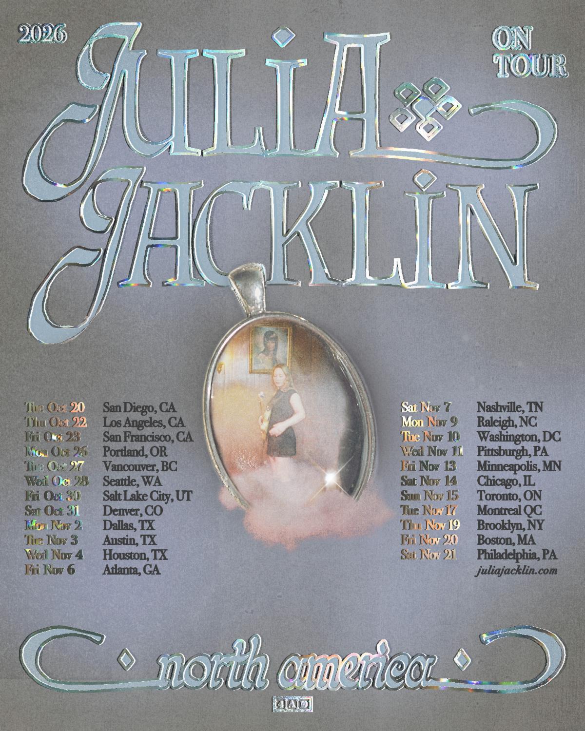 Flyer for Julia Jacklin North American Tour