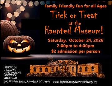 Flyer for Trick or Treat at the Haunted Museum