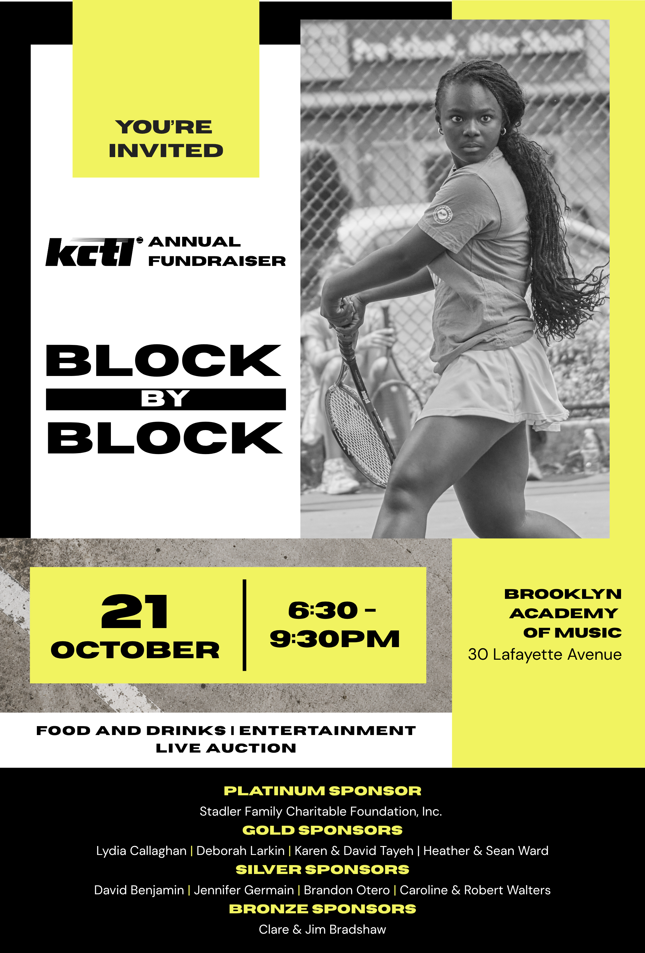 Flyer for KCTL's Annual Fundraiser