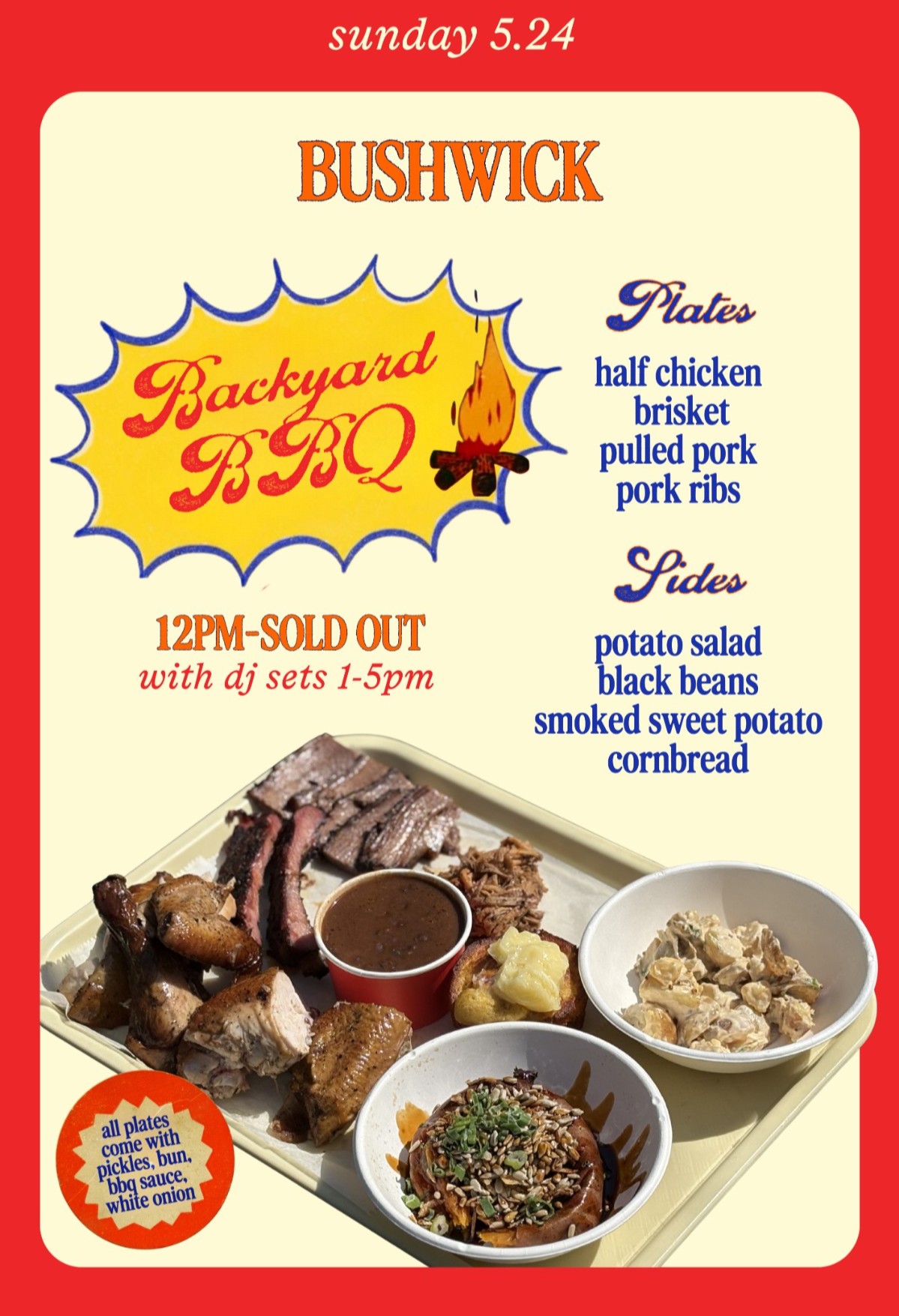 Flyer for Backyard BBQ at Roberta's Bushwick