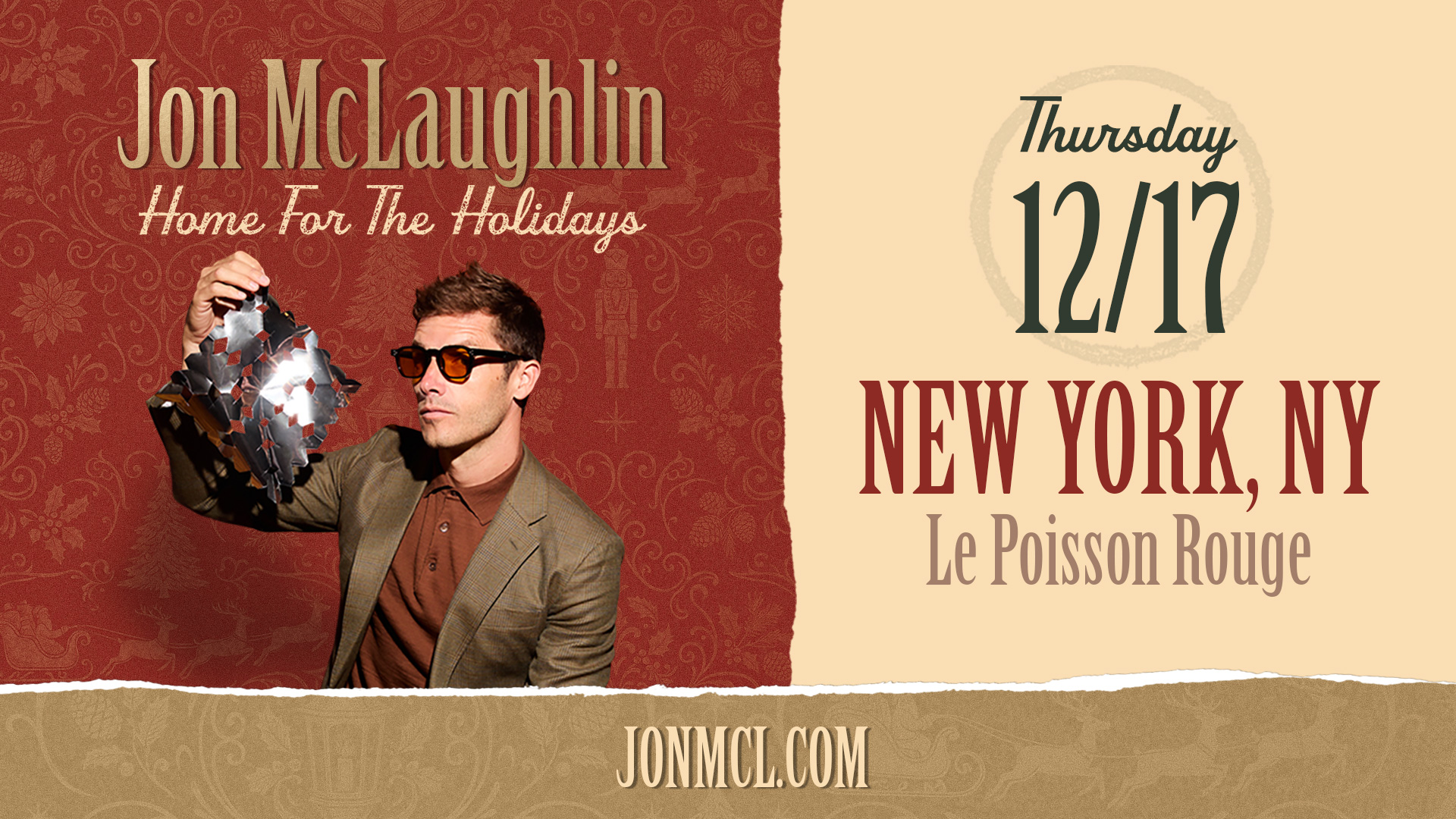 Flyer for Jon McLaughlin
