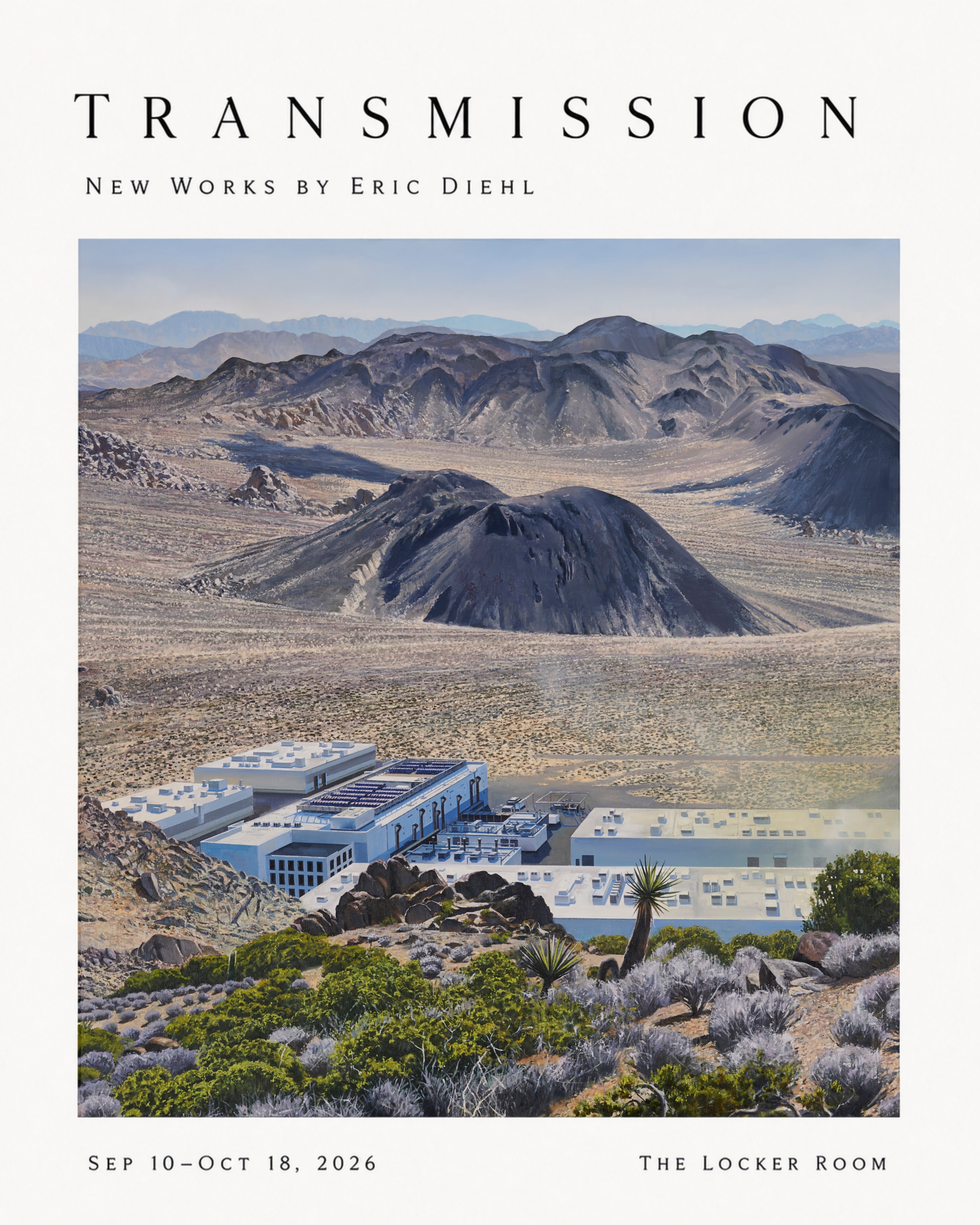 Flyer for TRANSMISSION New Works by Eric Diehl