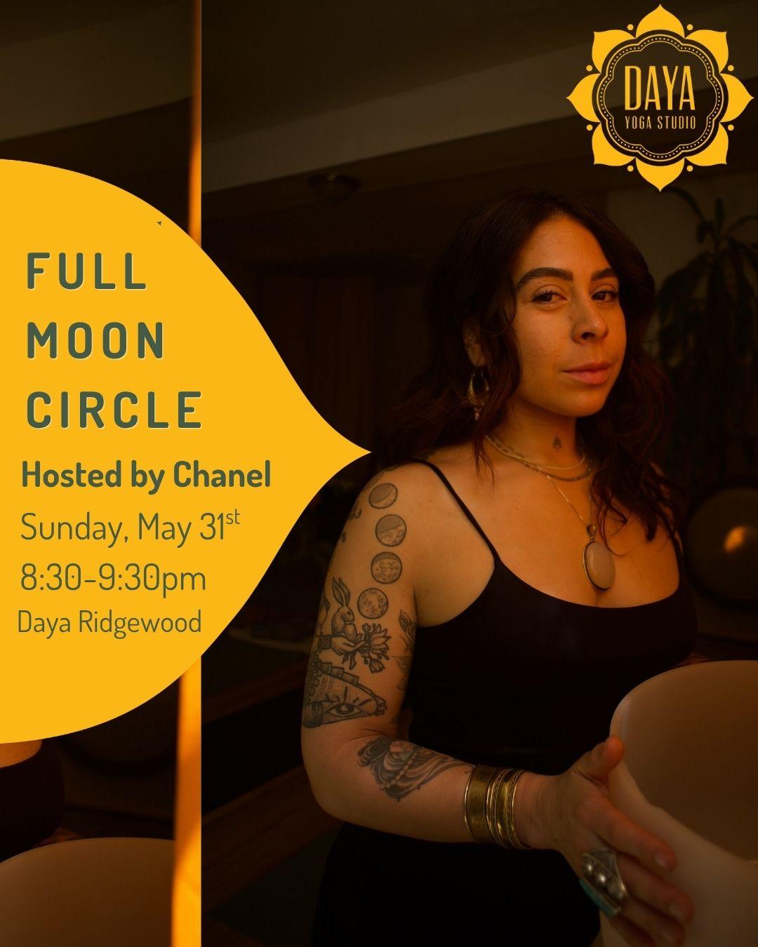 Flyer for Full Moon Circle