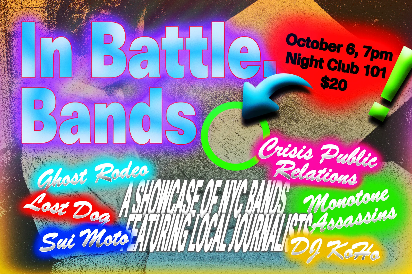 Flyer for In Battle Bands