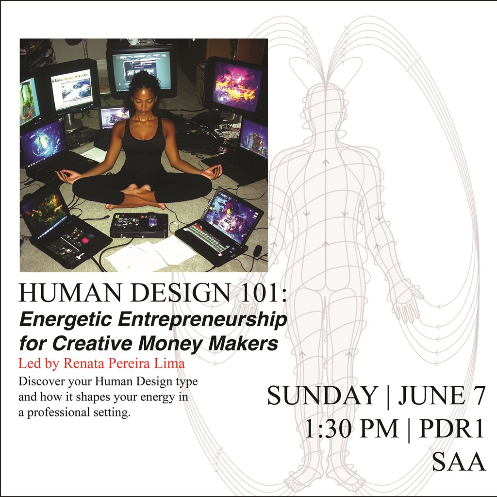 Flyer for HUMAN DESIGN 101: Energetic Entrepreneurship for Creative Money Makers