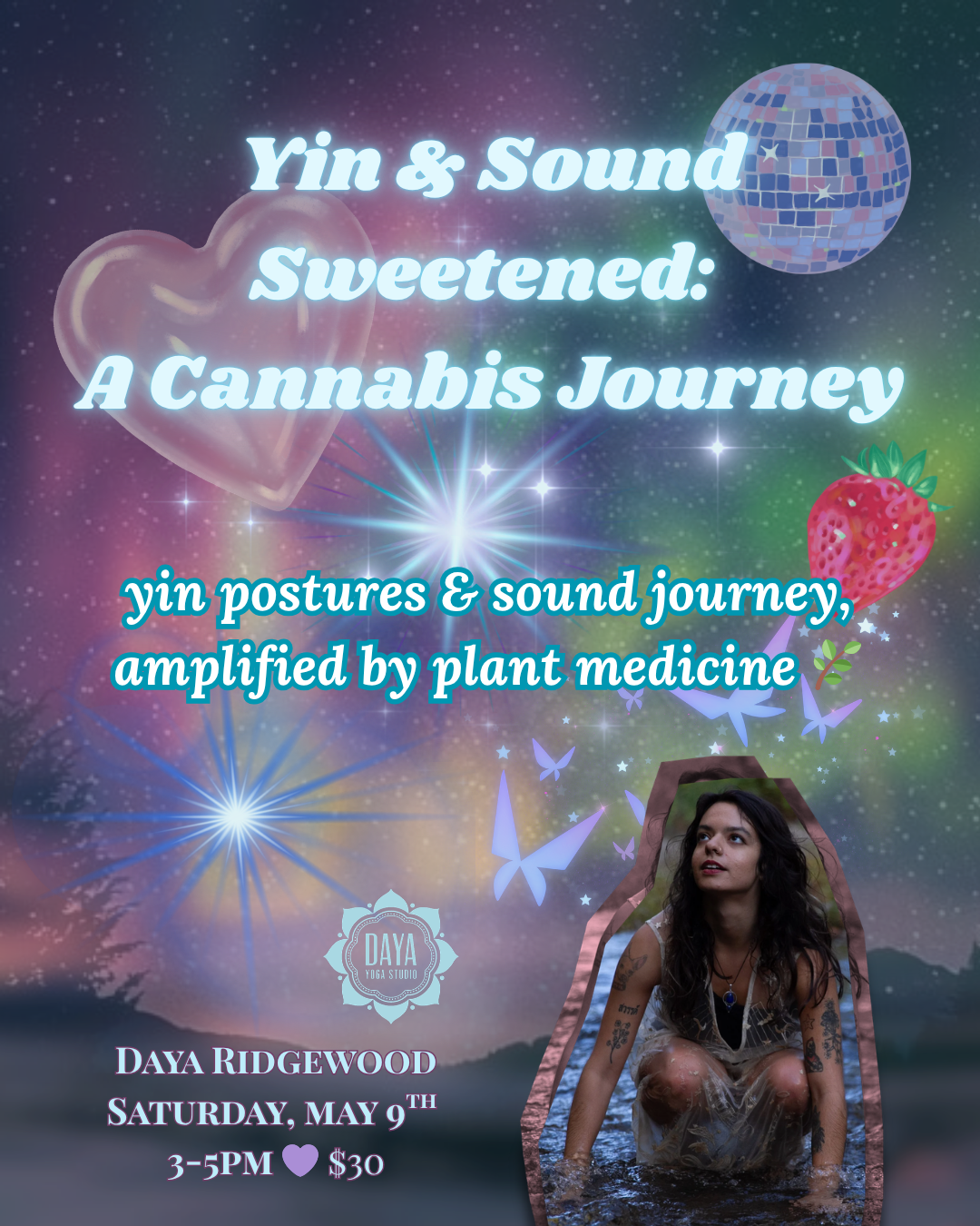 Flyer for Yin & Sound Sweetened: A Cannabis Journey