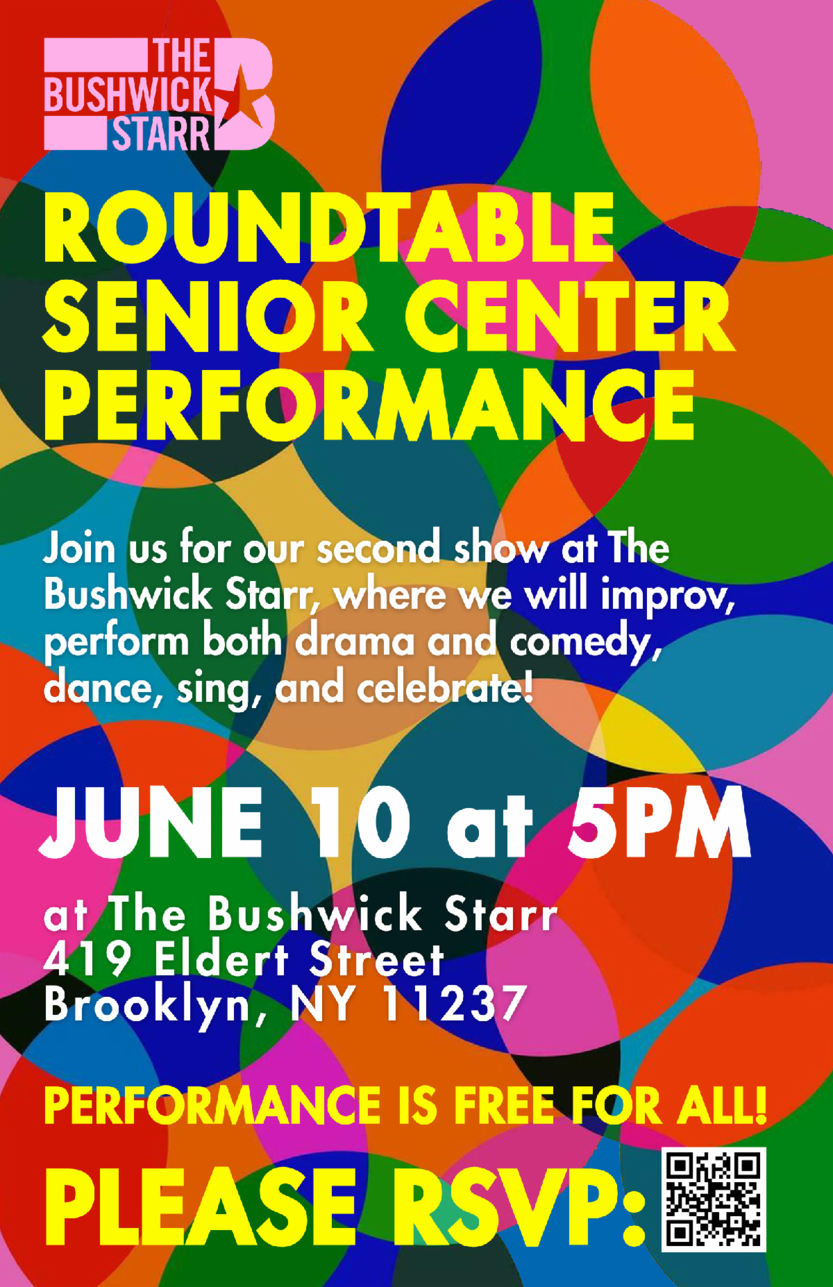 Flyer for Roundtable Senior Center Performance