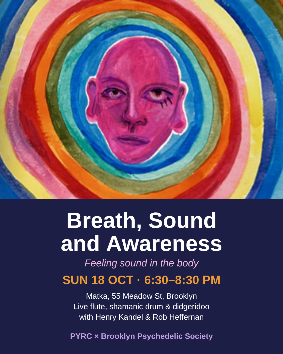 Flyer for Breath, Sound and Awareness