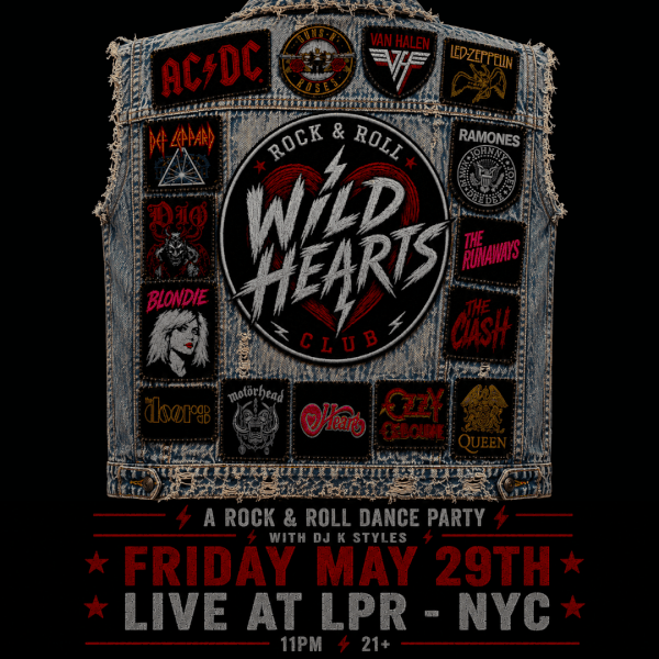 Flyer for WILD HEARTS CLUB - A ROCK & ROLL DANCE PARTY