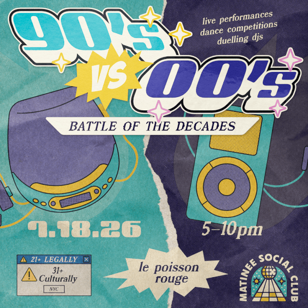 Flyer for 90's vs 00's Battle of the Decades