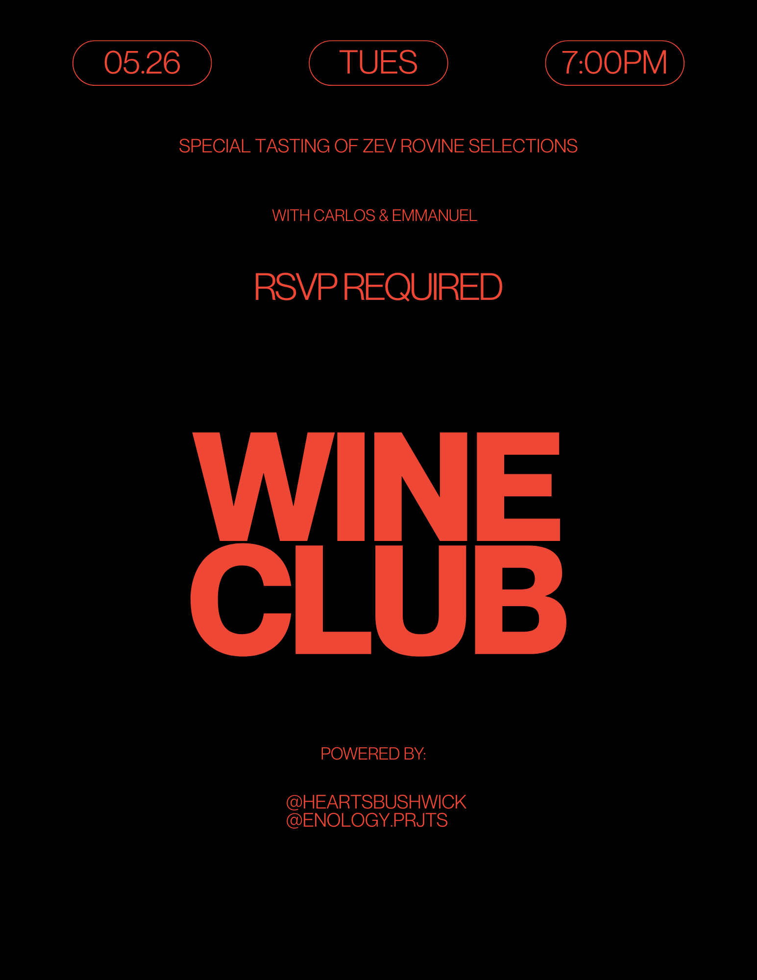 Flyer for WINE CLUB