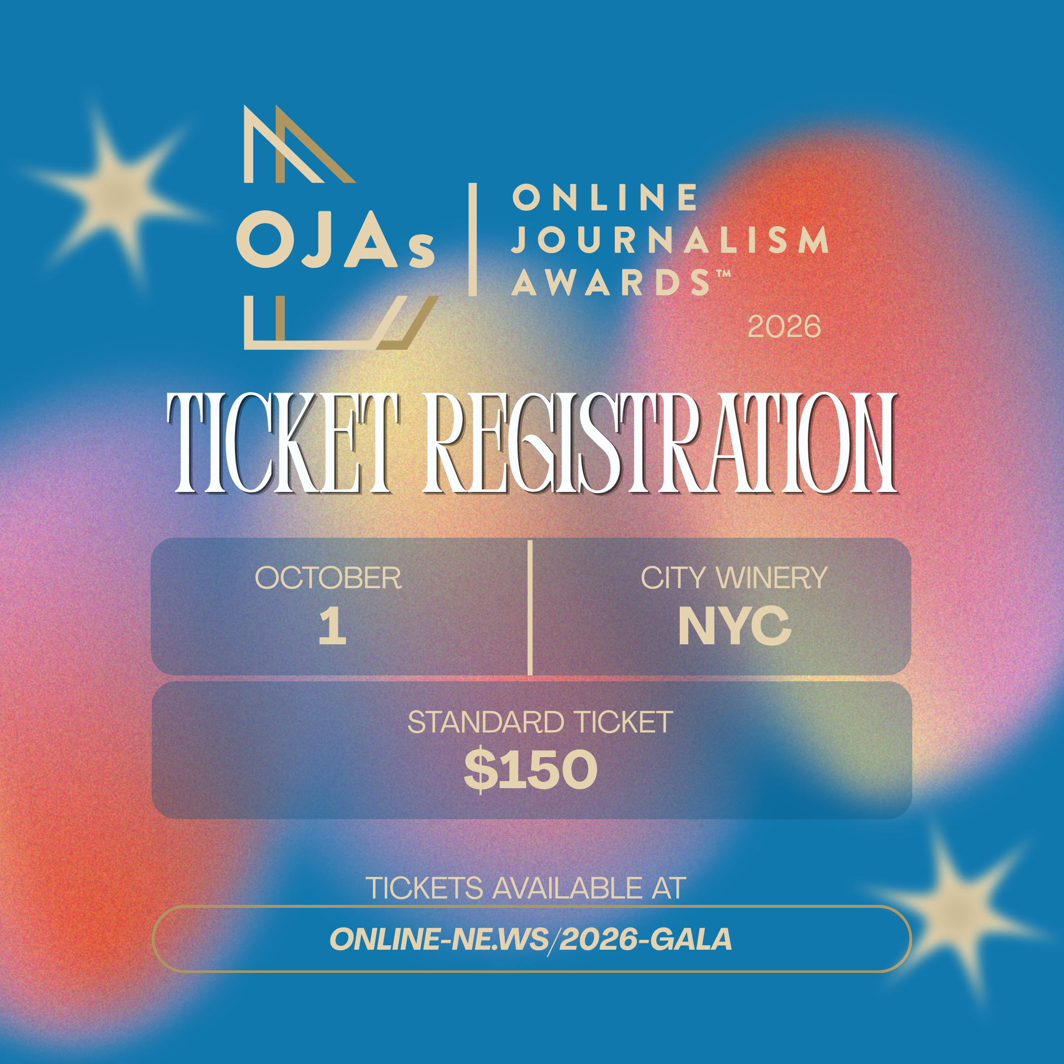 Flyer for Online Journalism Awards 2026 Gala