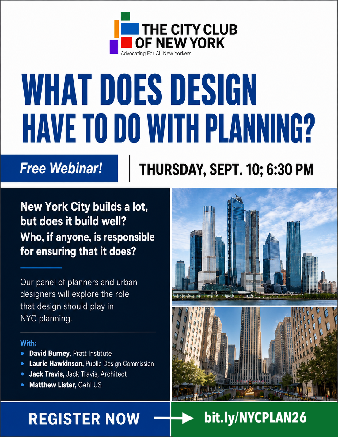 Flyer for What Does Design Have to Do With Planning?