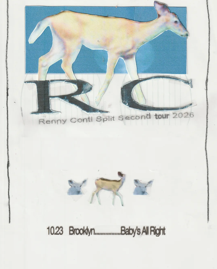 Flyer for Renny Conti Split Second Tour