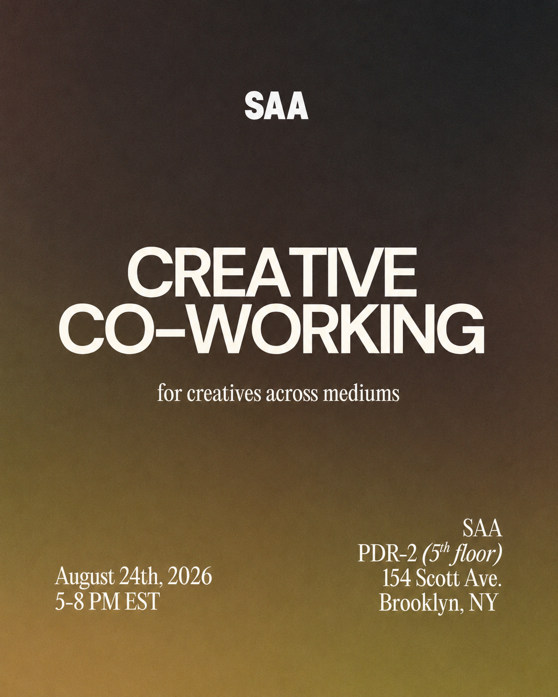 Flyer for Creative Co-Working