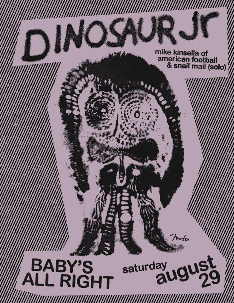 Flyer for DINOSAUR JR with mike kinsella of american football & snail mail (solo)