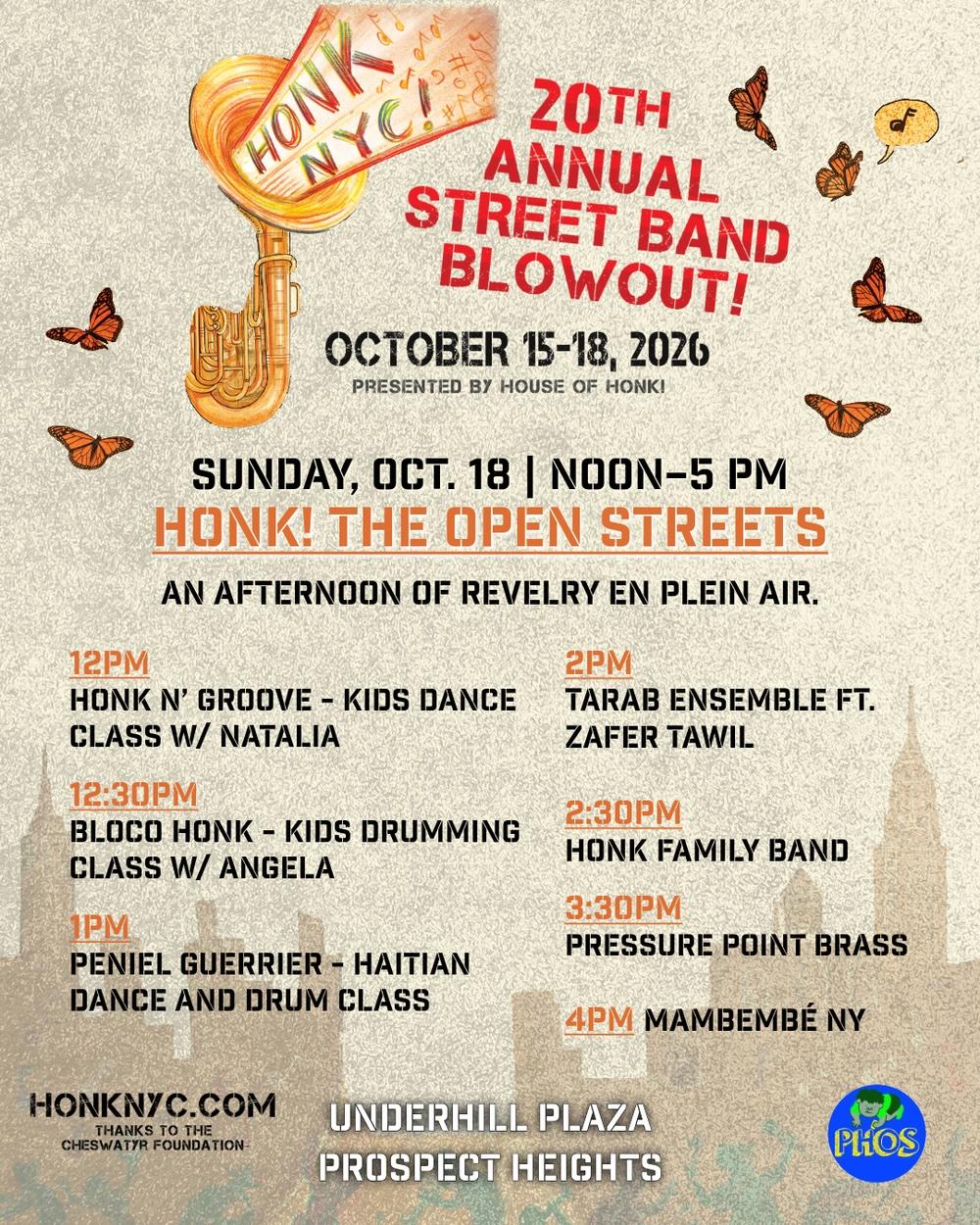 Flyer for HONK! the Open Streets