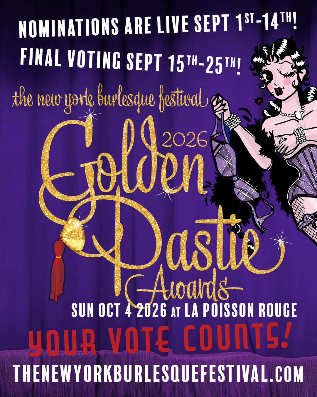 Flyer for The Golden Pastie Awards