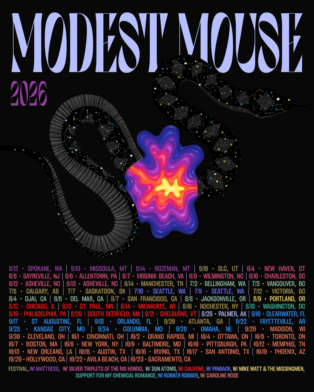 Flyer for Modest Mouse