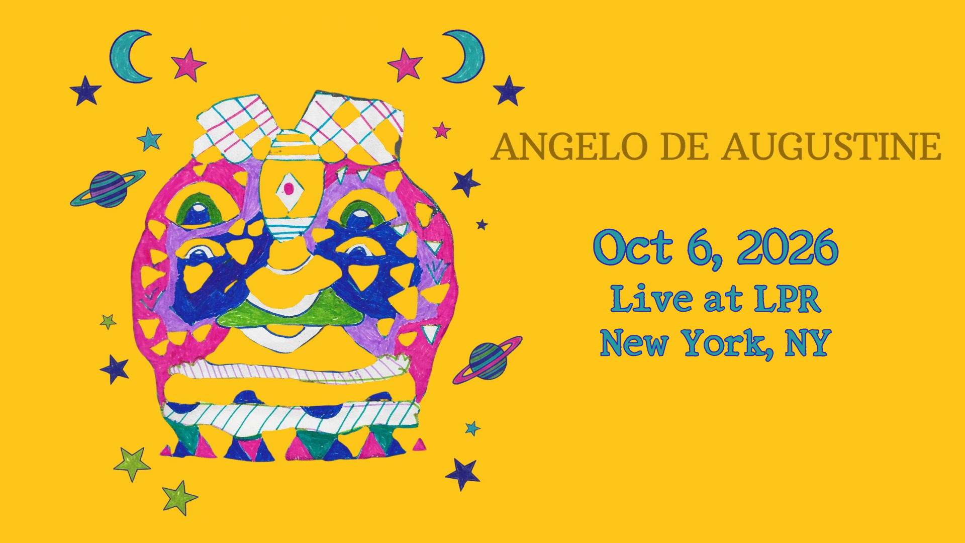 Flyer for Angelo de Augustine