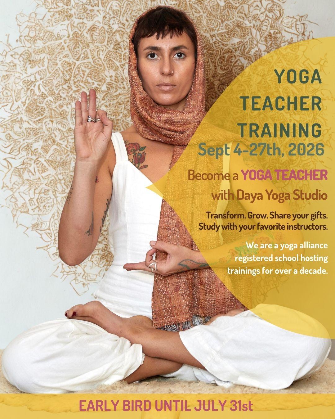 Flyer for YOGA TEACHER TRAINING