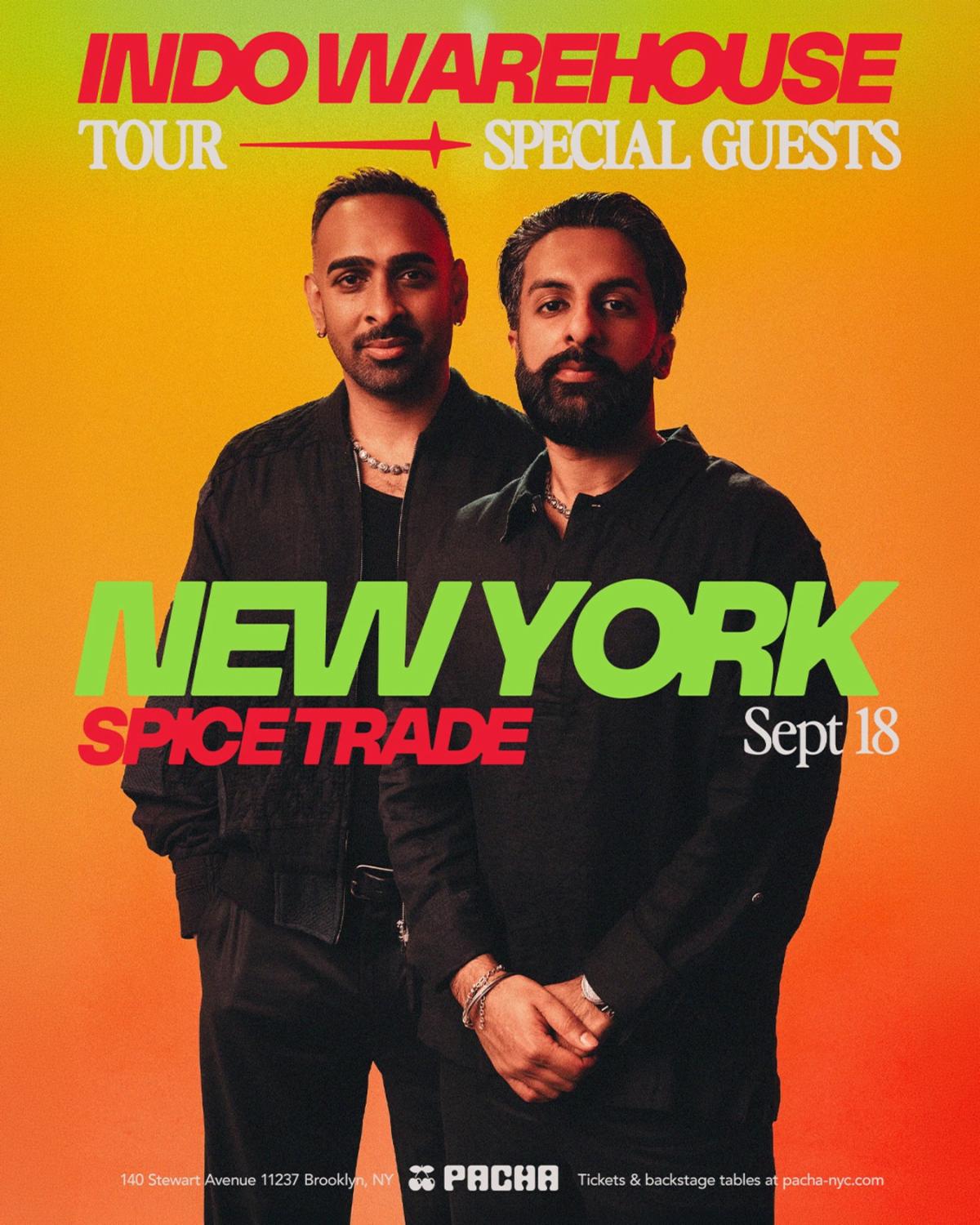 Flyer for Indo Warehouse Presents SPICE TRADE