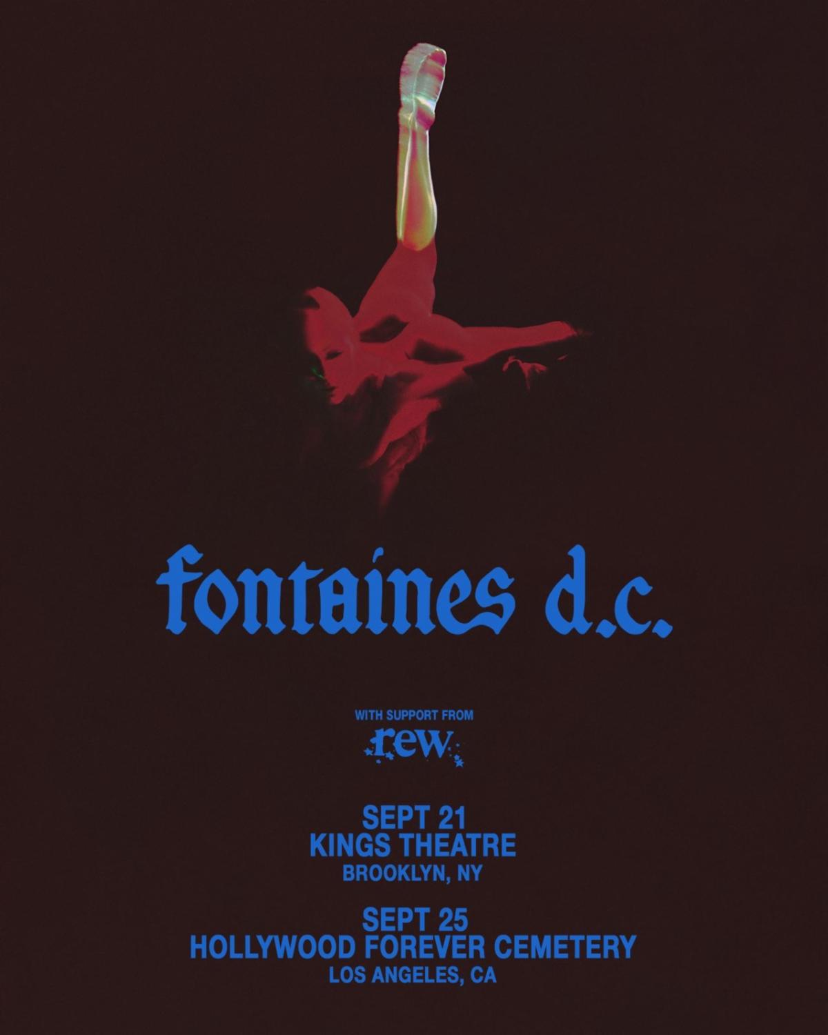 Flyer for Fontaines D.C. Live at Kings Theatre
