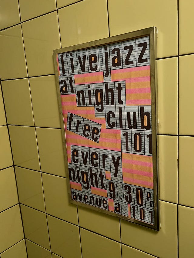 Flyer for Live Jazz at Night Club 101