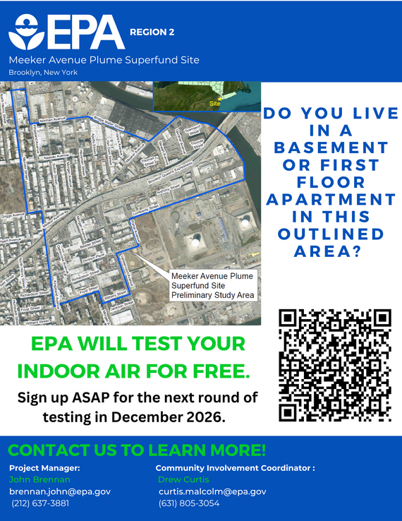 Flyer for Vapor Intrusion Sampling Sign-up