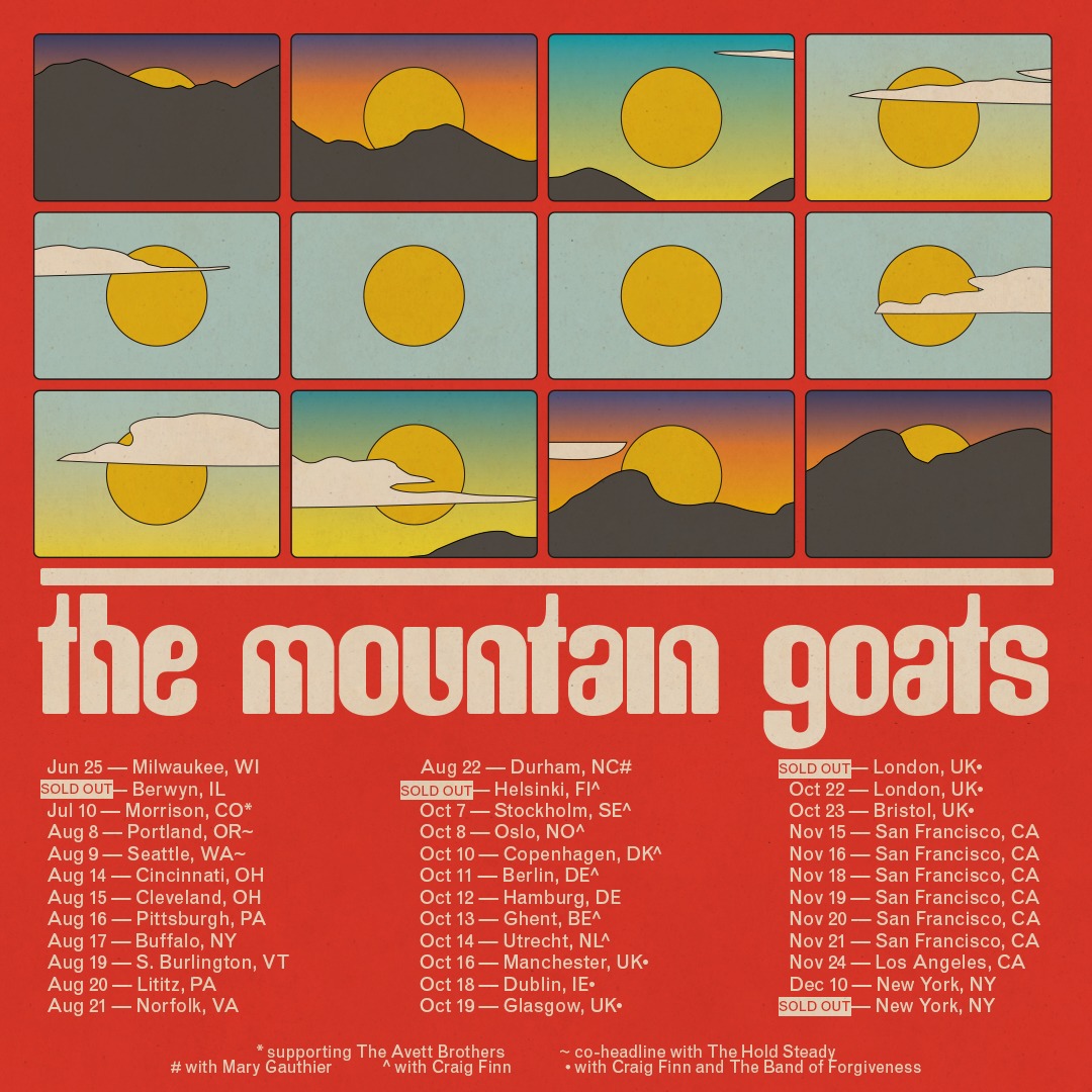 Flyer for The Mountain Goats at Carnegie Hall