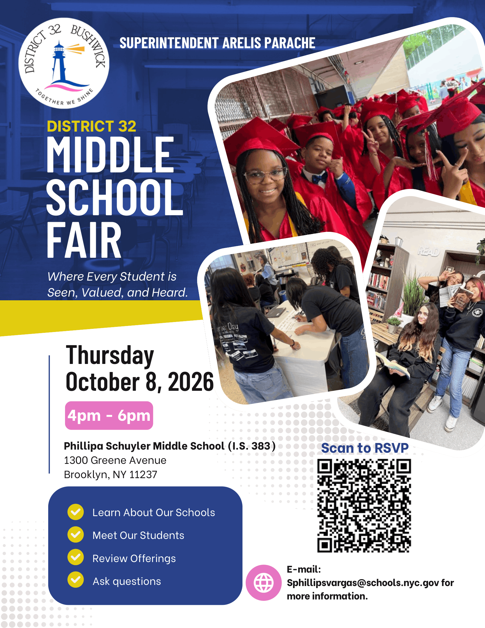 Flyer for District 32 Middle School Fair