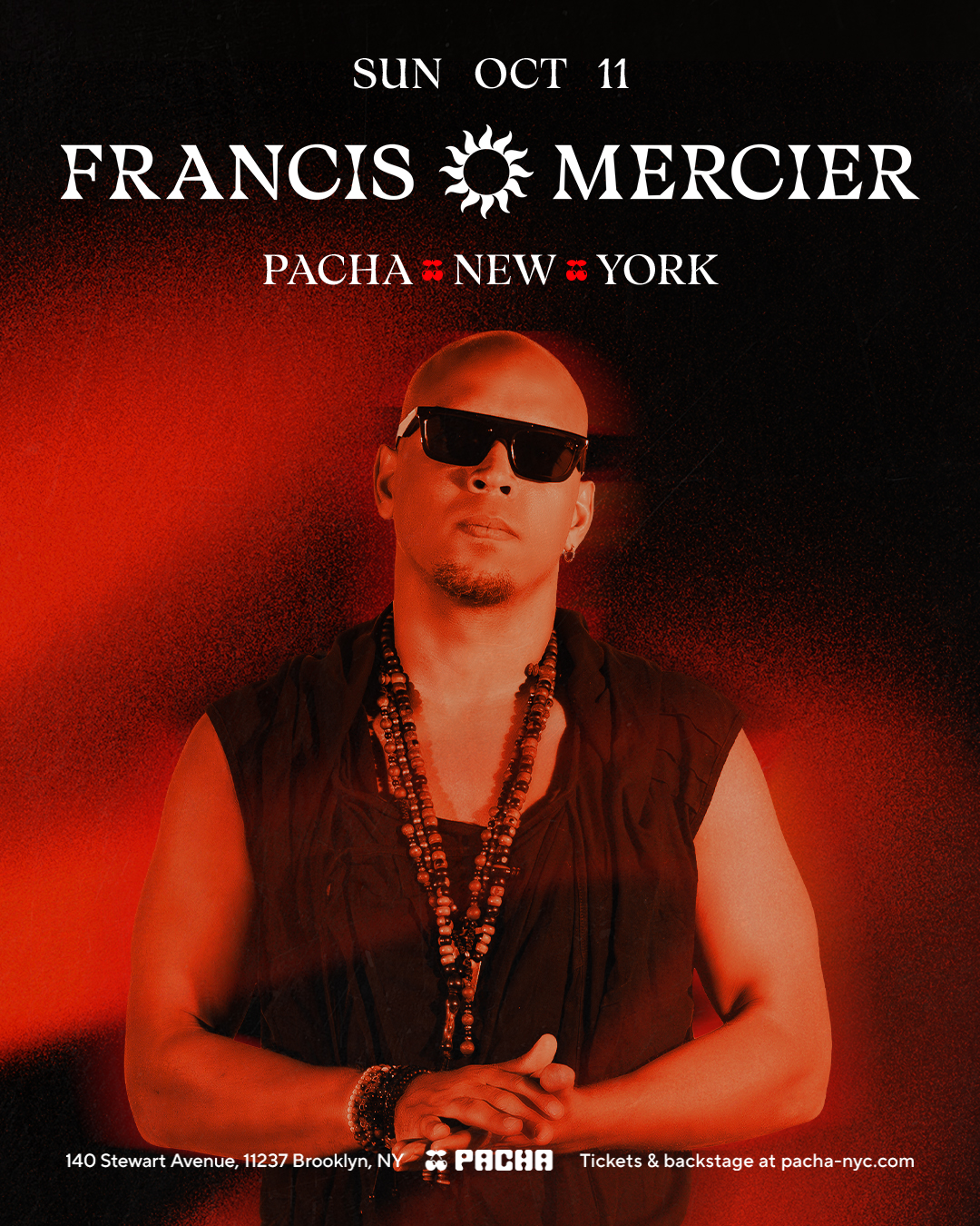 Flyer for Francis Mercier at Pacha New York