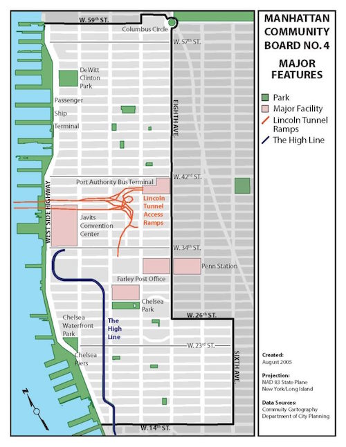 Flyer for Manhattan Community Board 4 Full Board Meeting
