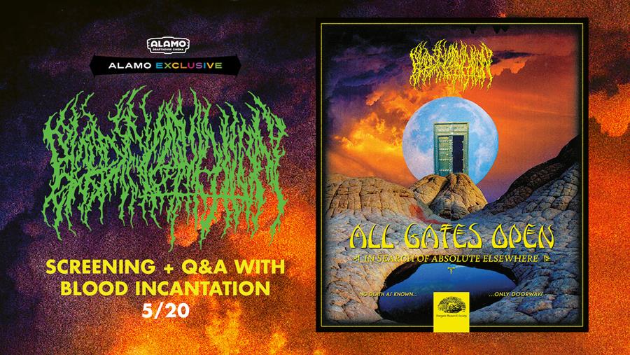 Flyer for Blood Incantation 'All Gates Open' Screening & Q&A