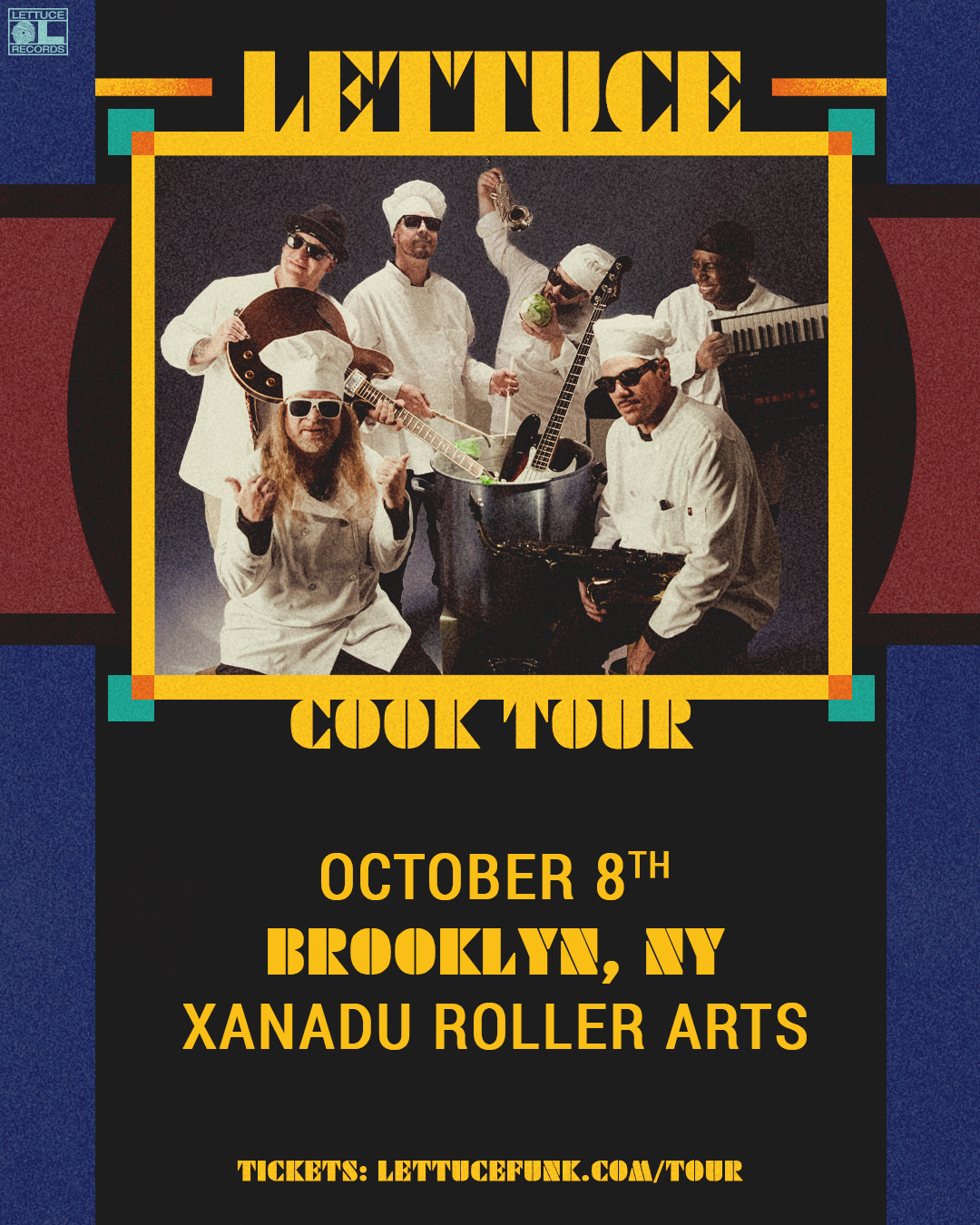 Flyer for Lettuce Cook Tour (concert)