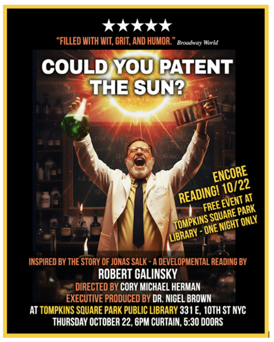 Flyer for Could You Patent the Sun?