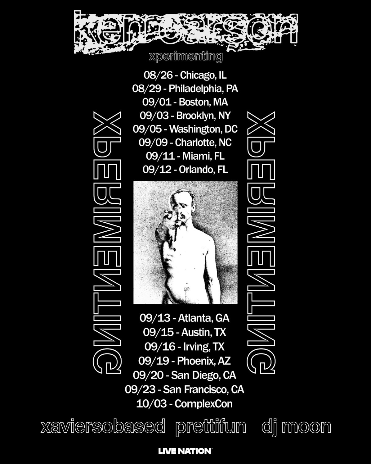 Flyer for Ken Carson: XPERIMENTING TOUR