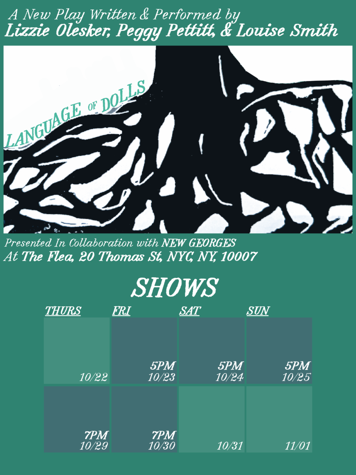 Flyer for LANGUAGE OF DOLLS