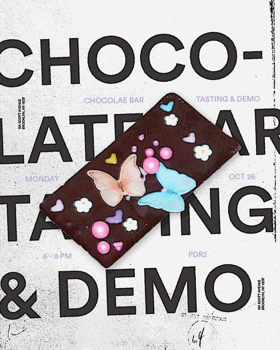 Flyer for CHOCOLATE BAR TASTING & DEMO