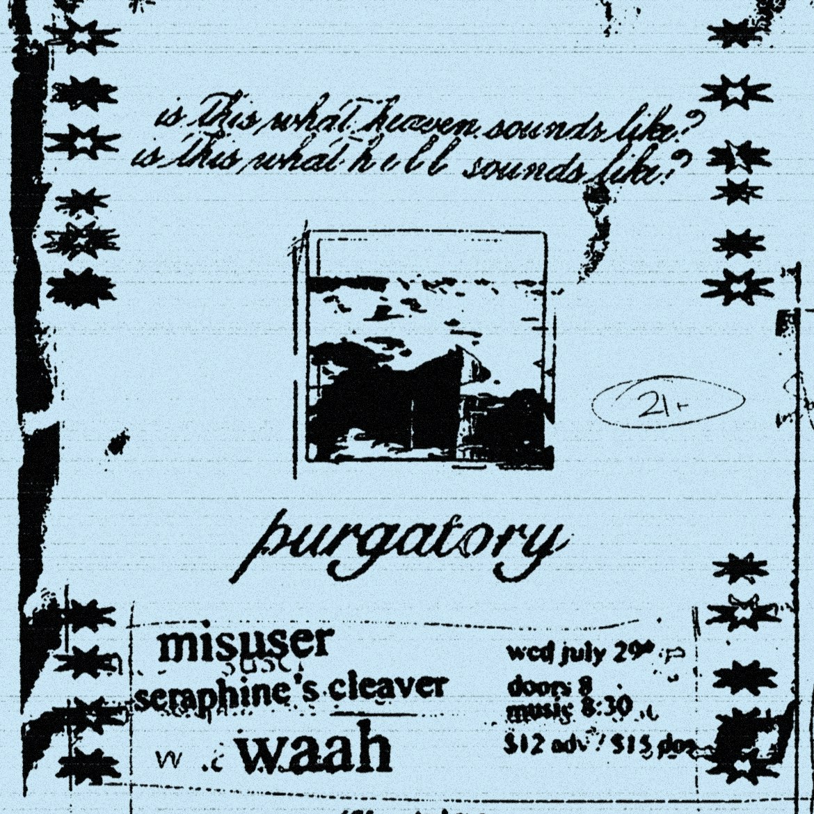 Flyer for misuser, seraphine's cleaver, waah