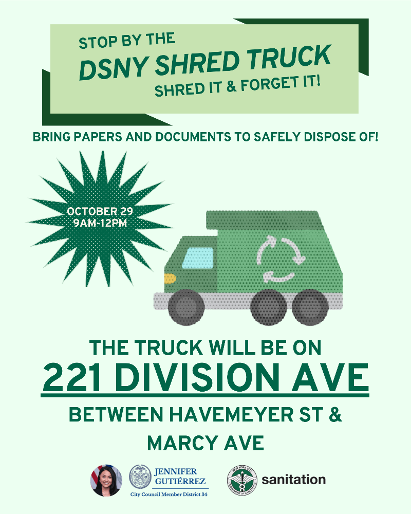 Flyer for DSNY Shred Truck