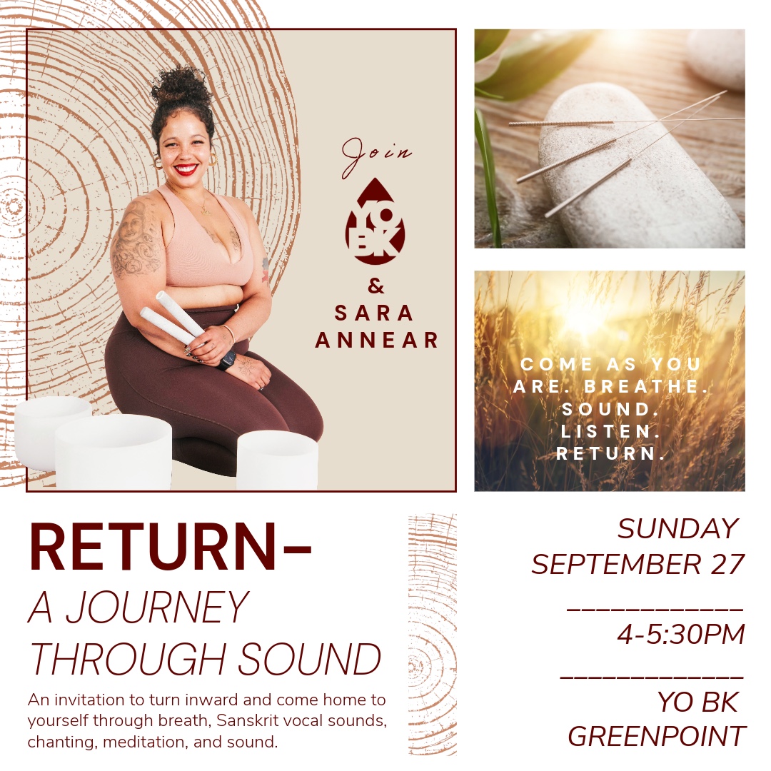 Flyer for Return - A Journey Through Sound (Sound Bath with Sara Annear)