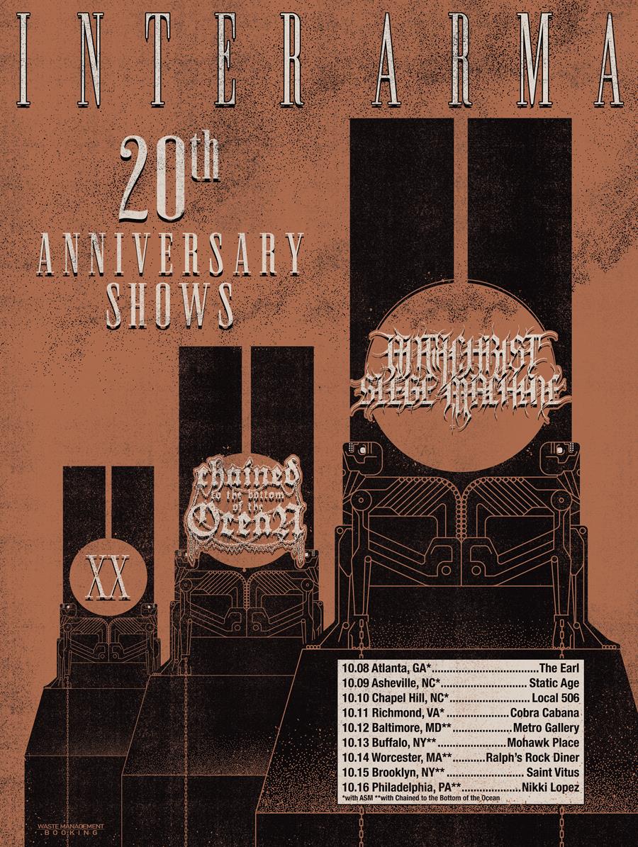 Flyer for Inter Arma 20th Anniversary Show